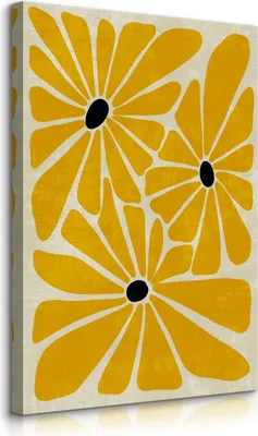 Produktbild von Muralo Leinwandbild Canvas für Wohnzimmer BLUMEN Feldpflanzen Natur Boho Br. 50cm x Hö. 70cm
