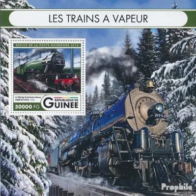 Produktbild von Briefmarken Guinea 2016 Mi Block 2713 (kompl. Ausgabe) postfrisch Dampflokomotiven