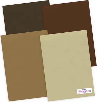 Produktbild von itenga Tonpapier - A4 130 g/qm 24 Blatt - Brauntöne - 4 Farben je 6 Blatt