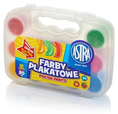 Produktbild von Astra Plakatfarben 12 Farben im Karton 301117002