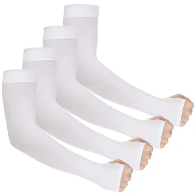 Imagen del producto de Protectores para los brazos con protección UV, 4 pares, factor de protección solar (FPS) 50, con agujero para el pulgar, para deportes