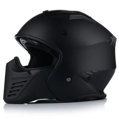 Produktbild von Jet helm mit Sonnenblende | VITO BRUZANO | Rollerhelm trial helm | ECE 22.06 | Motorradhelm mit abnehmbarem Kinnriemen | 2XL (61cm)