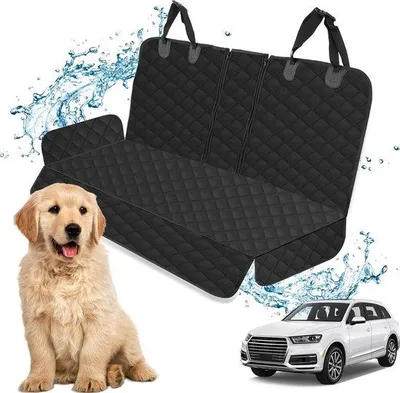 Produktbild von Hinterbank für Hunde - Wasserfest - Mit Sicherheitsgurt - Geeignet für alle Autos, Minivans und SUVs