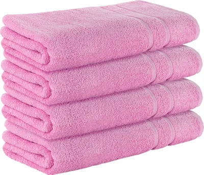 Produktbild von StickandShine 4er SET Premium Frottee Saunatuch 80x200 cm in rosa  in 500g/m² aus 100% Baumwolle