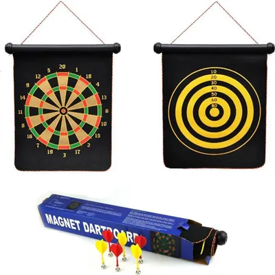 Produktbild von Dartscheiben-Set, Aufrollfunktion - Magnetisch, inklusive 6 Magnetpfeile