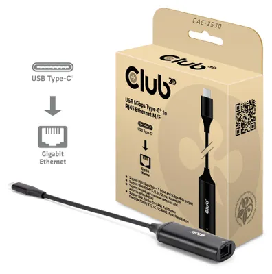 Immagine prodotto di Club3d CLUB3D Da USB 5Gbps Type-C® a RJ45 Ethernet M/F