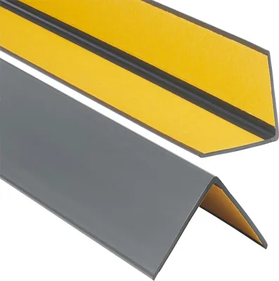 Produktbild von ProfiPVC Winkelprofil Selbstklebend Kunststoffwinkel aus PVC-Gummi, elastischer Kantenschutz, Eckschutzprofil, einfache Montage - 50x50mm 2,00 m, Anthrazit
