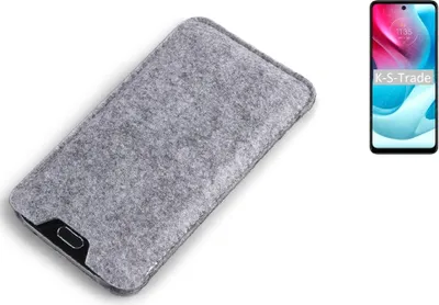 Produktbild von K-S-Trade Filz Handyhülle kompatibel mit Motorola Moto G60S Schutzhülle Filztasche Filz Tasche Case Sleeve Handy Hülle Filzhülle grau