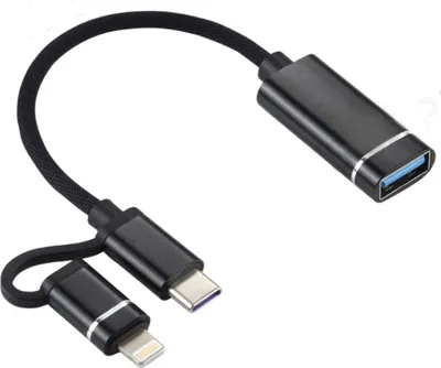 Zdjęcie produktu dla Adapter Otg 2W1 Usb C Lightning Usb 3.0