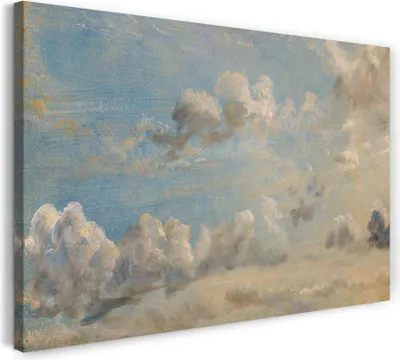 Produktbild von Leinwandbild (80x60cm): John Constable - Wolkenstudie 2, echter Holz-Keilrahmen inkl. Aufhänger, handgefertigt in Deutschland
