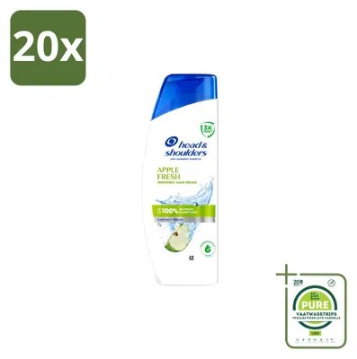 Obrázok produktu pre 20 kusov šampónu Head & Shoulders Apple Fresh – 250 ml – veľké balenie