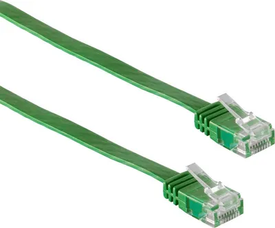 Produktbild von Patchkabel-Flachkabel U/UTP cat. 6 slim grün 10m
