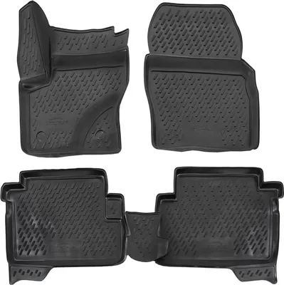 Produktbild von J&J AUTOMOTIVE | 3D Design Gummimatten Gummifußmatten Für Ford Kuga 2013-2019, Schwarz, Anti-Rutsch, Ohne Geruch, mit Tunnel, Allwetter, 3cm Hoher Rand