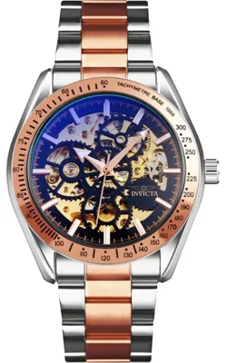 Produktbild von Invicta Objet D Art 69599 Herrenuhr - Automatisches Werk - Edelstahl mit schwarzem Zifferblatt - 43 mm