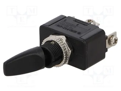 Obrázok produktu pre 1x Spínač pákový, 6A/250VAC, 50mΩ, typ R13-416D2, otočný: 3 polohy (ON-OFF-ON)