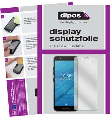 Produktbild von 2x Schutzfolie für Fairphone 3 klar Displayschutzfolie Folie Display Schutz dipos