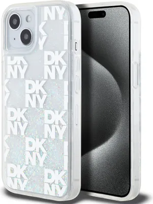 Obrázok produktu pre Etui Dkny Liquid Glitter Multilogo Na Iphone 15 / 14 / 13 - Biele