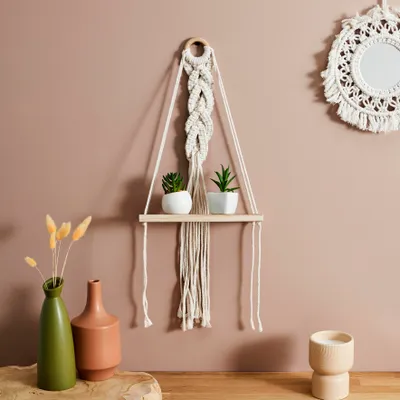 Produktbild von Boho-Dekorregal, 25 cm breit