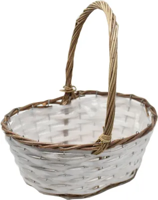 Produktbild von Korb -Bladia- Rattan 32x30cm weiss