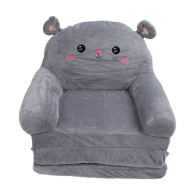 Image de canapé pliable Cartoon 2 en 1 pour enfants, tissu et éponge, aéré, canapé pliable Cartoon pour enfants, pour bébés, enfants, 3 couches