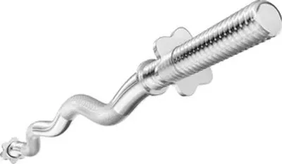 Produktbild von Hop-Sport SZ-Stange 30mm – Curlstange 120 cm Länge, aus massivem Stahl, verchromt - Hantelstange mit Gewinde und Sternverschlüssen