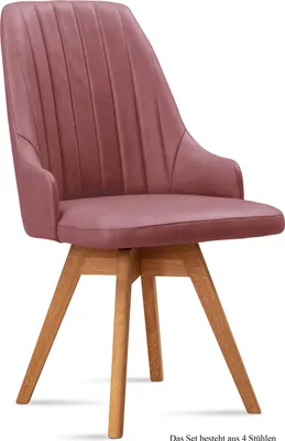 Produktbild von Esszimmerstuhl drehbar (4er-Set) Dotti 52x91x60 Eiche geölt/Rosewood