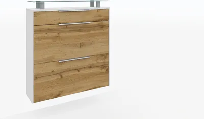 Produktbild von Hängeschuhschrank "Oliva2", weiß-eiche