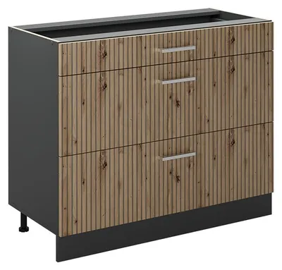 Obrázok produktu pre Kuchynská spodná skrinka Vicco R-Line Remeselný dub/antracitová 100 cm bez pracovnej dosky, Model 71547