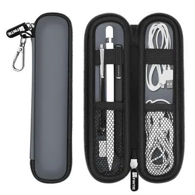 Produktbild von Fintie Stifthalter Tasche für Apple Pencil (1. / 2. Generation), Kratzfeste weiche Hülle aus Neopren, Schutzhülle Sleeve Cover Pouch mit integriertem Reißverschluss und Ablagefach, Grau