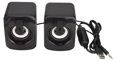 Zdjęcie produktu dla Mini głośniki komputerowe, stereo, wyraźny bas, zminimalizowane zniekształcenia, zasilane przez USB, przewodowe, małe, idealne do komputerów stacjonarnych i laptopów