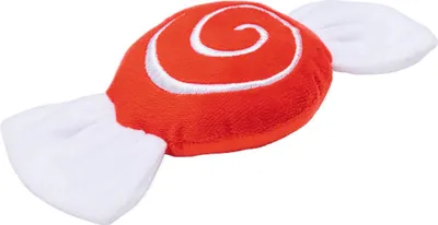Immagine prodotto di Giocattolo per cani Beeztees "Caramella di Natale" in peluche rosso/bianco