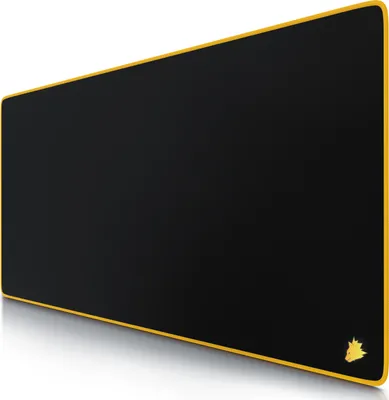 Image de Tapis de souris gaming Titanwolf XXL, 900 x 400 x 3 mm, sous-main, lavable, dos antidérapant, vitesse & précision, tête jaune