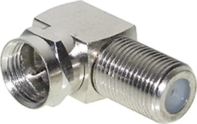 Produktbild von F-Winkeladapter, F-Quick-Stecker / F-Buchse