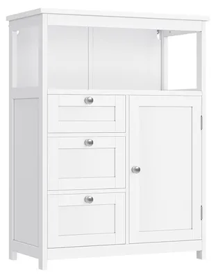 Zdjęcie produktu dla Biała szafka łazienkowa – MDF – nośność 90 kg – wymiary 30 x 60 x 80 cm