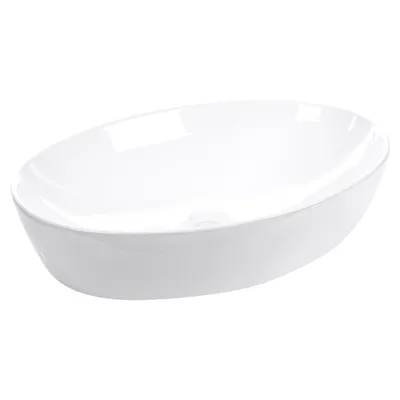 Zdjęcie produktu dla Umywalka nablatowa owalna KERRA KR-902, ceramiczna, biała
