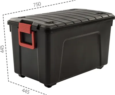 Produktbild von IRIS OHYAMA Multi Box Gr. L 110 Liter, schwarz-rot 6163