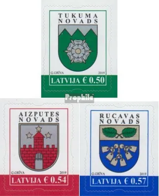 Produktbild von Briefmarken Lettland 2019 Mi 1064-1066 (kompl.Ausg.) postfrisch Bezirkswappen