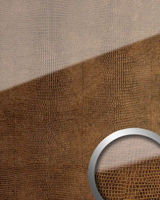 Productafbeelding van WallFace 16981 LEGUAN Zelfklevend slijvast paneel glas-optiek koper bruin