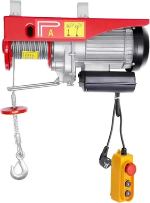 Image de Treuil électrique - palan électrique - capacité de charge 800 kg - télécommande - vitesse de levage 10 m/min - prise EU - rouge