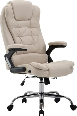 Produktbild von CLP Bürostuhl ergonomisch 150 kg belastbar Thor, Drehstuhl mit modernes Design creme