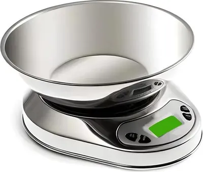 Immagine prodotto di Bilancia elettronica da cucina con piatto fino a 5 kg, metallo, precisione 1 g PRO-K5C