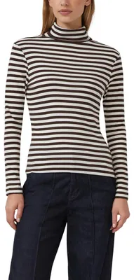 Productafbeelding van s.Oliver dames T-shirt – lange mouwen, turtleneck, gestreept, slim fit