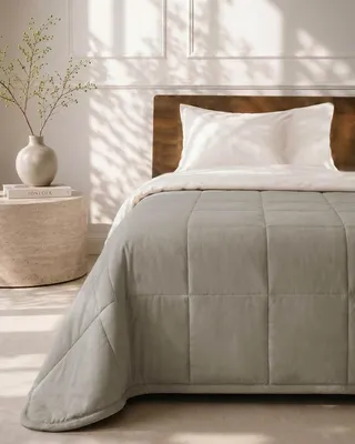 Produktbild von Waschbare Bettdecke Sommer HOOMstyle - 180x220cm - Taupe