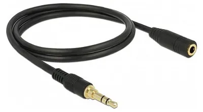 Obrázek produktu pro DeLOCK 85578, 3.5mm, Samec, 3.5mm, Samice, 2 m, Černá