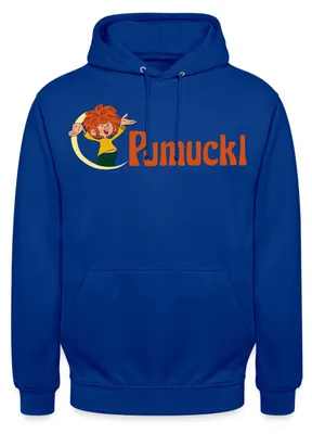 Produktbild von Spreadshirt Pumuckl Mit Frecher Pose Und Logo Schriftzug Uni Hoodie, S, Royalblau
