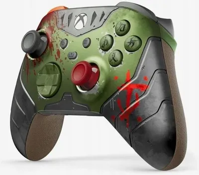 Produktbild von Microsoft Xbox Wireless Controller - DOOM: The Dark Ages Limited Edition - Game Pad - kabellos - Bluetooth - Rot, grün, Grau - für PC, Microsoft Xbox Series X, Microsoft Xbox Series S, Microsoft Xbox One, Android, iOS