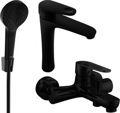 Produktbild von Mexen Kama R05 Badewannenset, Schwarz - 72513R05-70