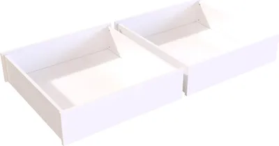 Produktbild von Set von schublade unter bett aus massiver Kiefer - Weiß