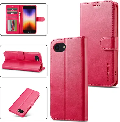 Produktbild von Hülle für iPhone 16e/iPhone 17e, Klapphüllen Brieftasche Leder Magnetverschluss Ständer Schutzhülle Rosa