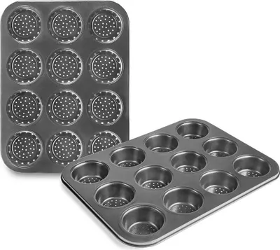 Immagine prodotto di Crous teglia forata per muffin Ibili, acciaio, 35x26x3 cm, grigio